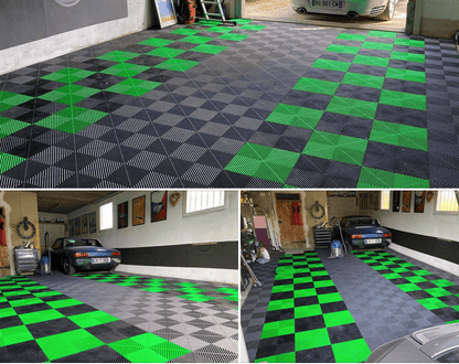 Dalle de garage clipsable en PVC 40x40 cm - Coloris VERT SAPIN