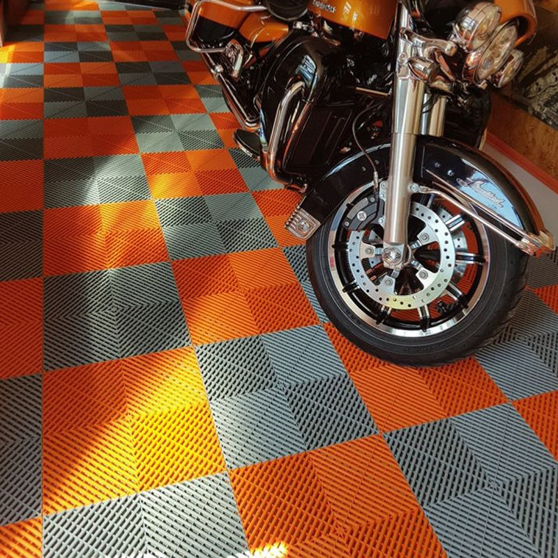 Dalle de garage clipsable en PVC 40x40 cm - Coloris ORANGE
