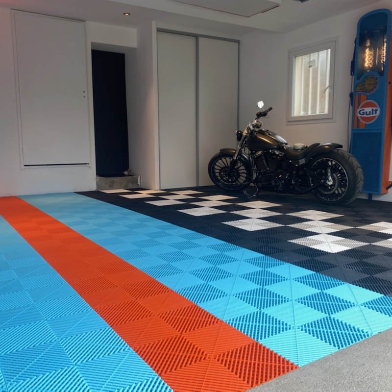 Dalle de garage clipsable en PVC 40x40 cm - Coloris ORANGE