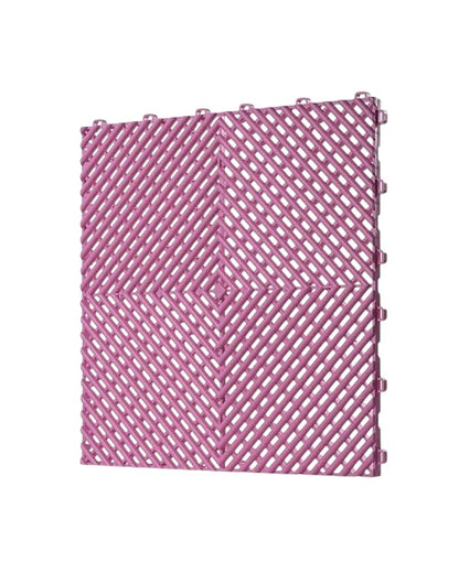 Dalle de garage clipsable en PVC 40x40 cm - Coloris ROUGE