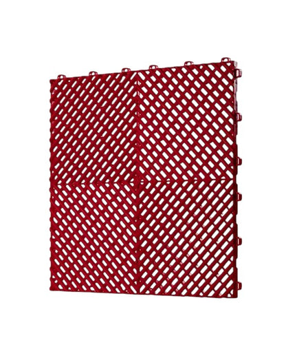 Dalle de garage clipsable en PVC 40x40 cm - Coloris ROUGE