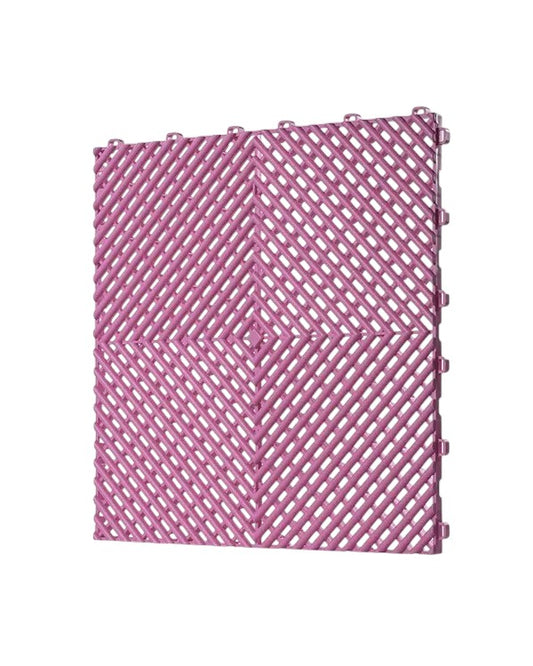Dalle de garage clipsable en PVC 40x40 cm - Coloris ROSE