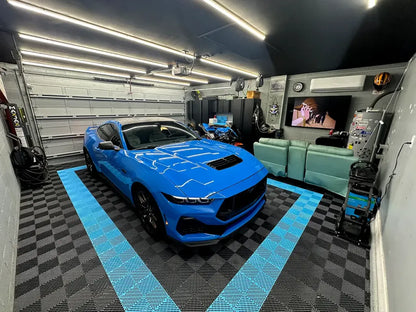 Dalle de garage clipsable en PVC 40x40 cm - Coloris BLEU POLAIRE